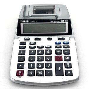 Canon P23-DHV Printing Calculator With Clock & Calendar Battery or Plug-In